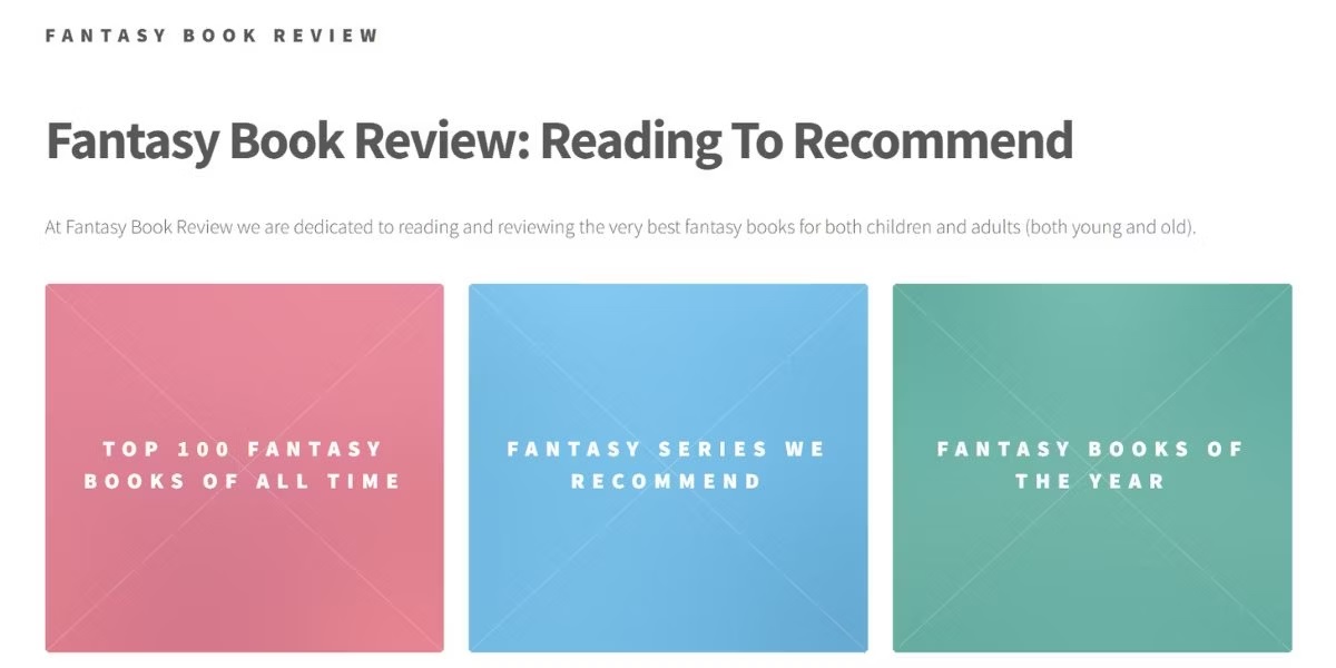 fantasy book review website